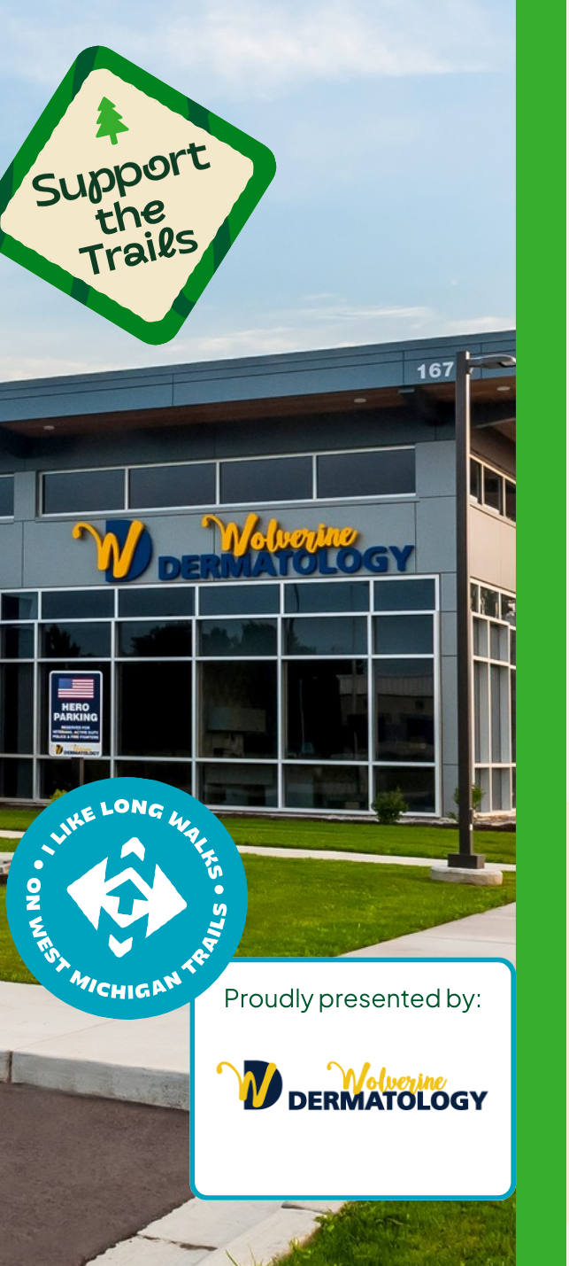 Invitation to Trail Mixer and Fundraiser Event at Wolverine Dermatology, Wyoming, MI. April 30. Free entry, RSVP now!